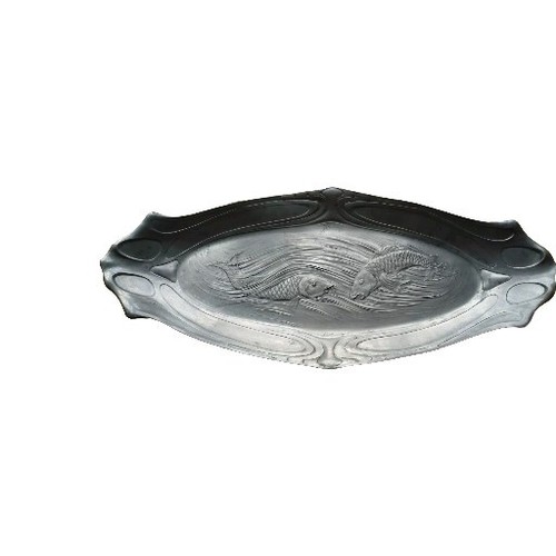 Zinn fischplatte 1370g 56 - ca,