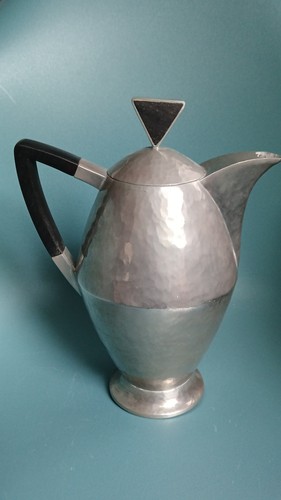 Art deco silberne - deco, kanne