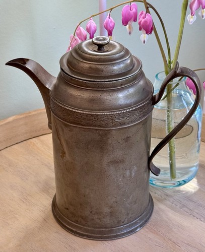 Antike zinn kaffekanne - antike, kaffekanne,