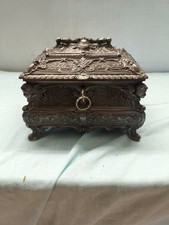 Antike Zinn Schmuckschatulle 