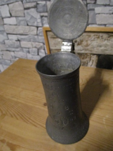 Zinnkrug mit deckel antik - mit,