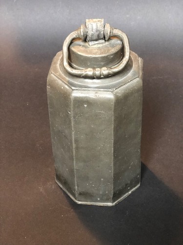 Antike zinn schraubflasche - antike,