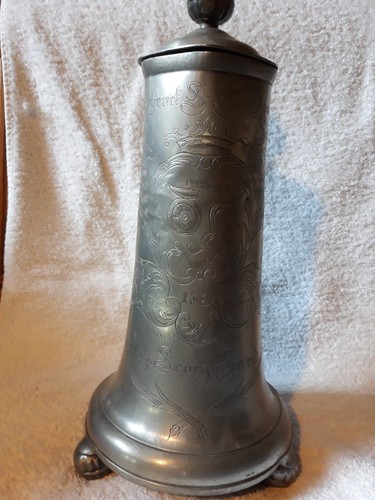 Antiker zinn hochzeitskrug - antiker, von