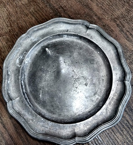Antiker zinnteller borst - zinnteller, j.f.
