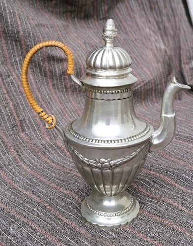 Antike zinn kaffeekanne empire - zinn,