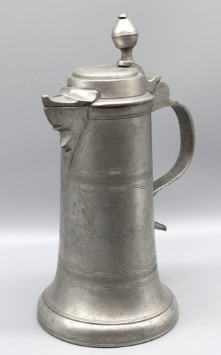 Zinnkanne stitze datiert 1821 - zinnkanne,
