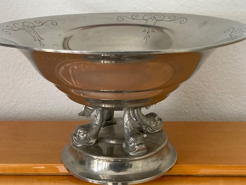 Große zinnschale fuß mit 4 - mit,