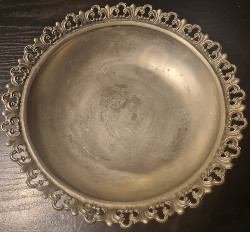 Schöne alte zinnschale mit - schöne,