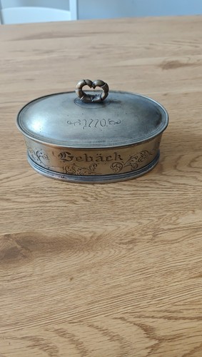 Zinn gebäckdose 1770 - zinn, mit