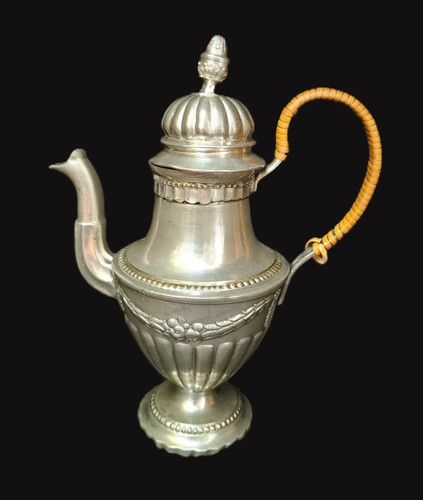 Antike zinn kaffeekanne empire - antike,