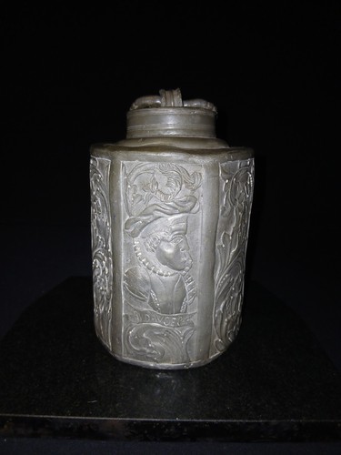 Alte zinn schraubflasche - zinn,