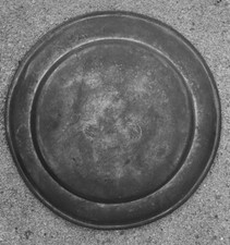 ::GROßER ANTIKER ZINNTELLER