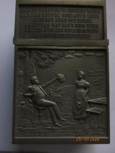 Antike zinn schatulle - antike, zinn-schatulle
